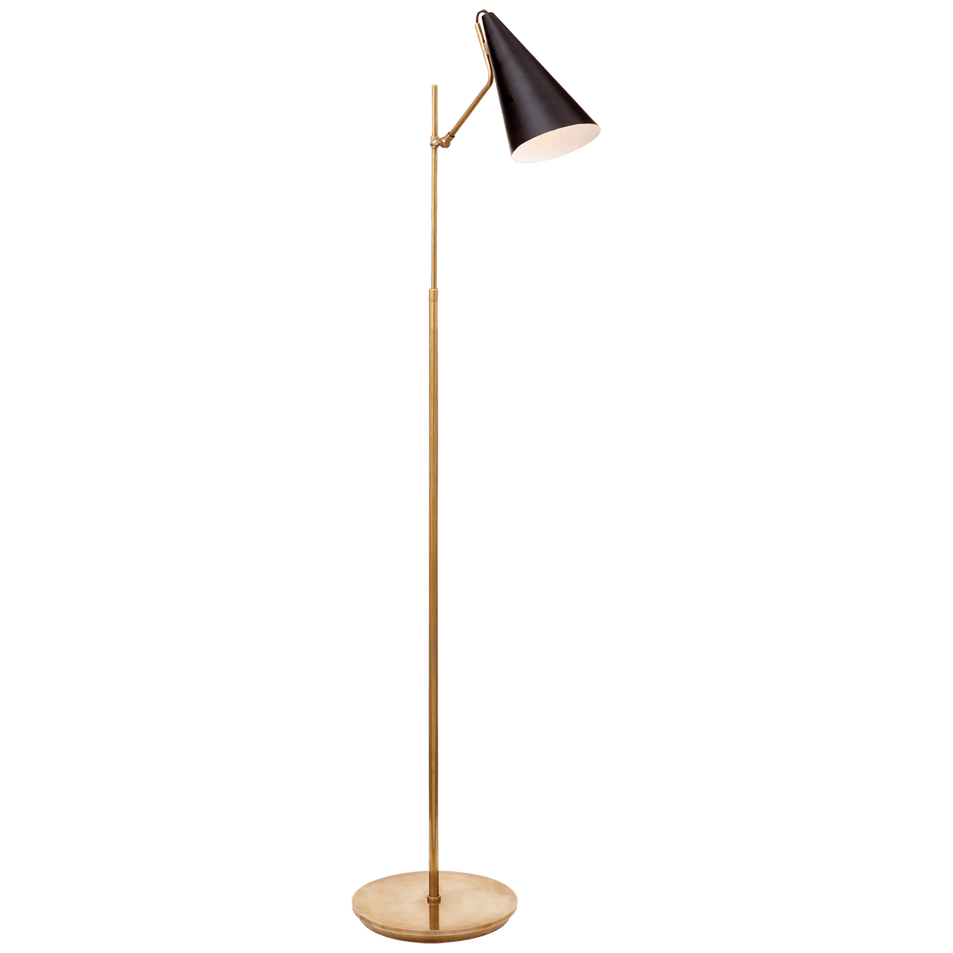 Clemente Floor Lamp in Hand-Rubbed Antique Brass