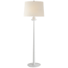 Beaumont Floor Lamp in White with Linen Shade