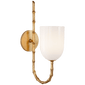Edgemere Wall Light in Gild with White Glass
