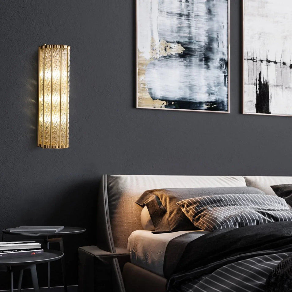 Eaton Linear Sconce, a premium Decorative light by Visual Comfort & Co. Close - up image of its design.