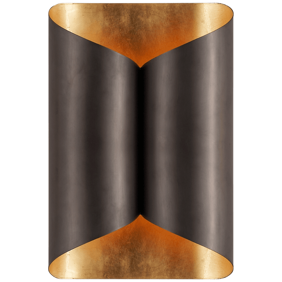 Selfoss Sconce in Bronze with Gild Interior