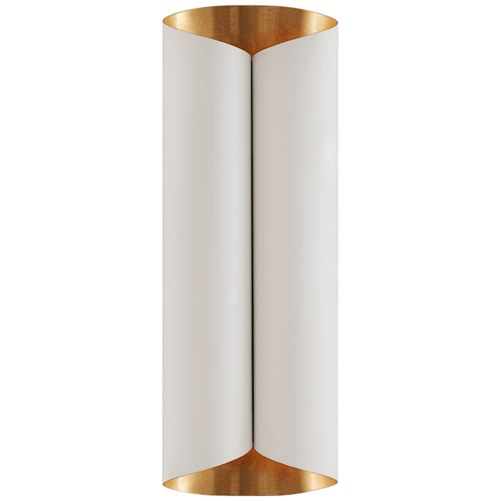 Selfoss Large Sconce in Plaster White and Gild