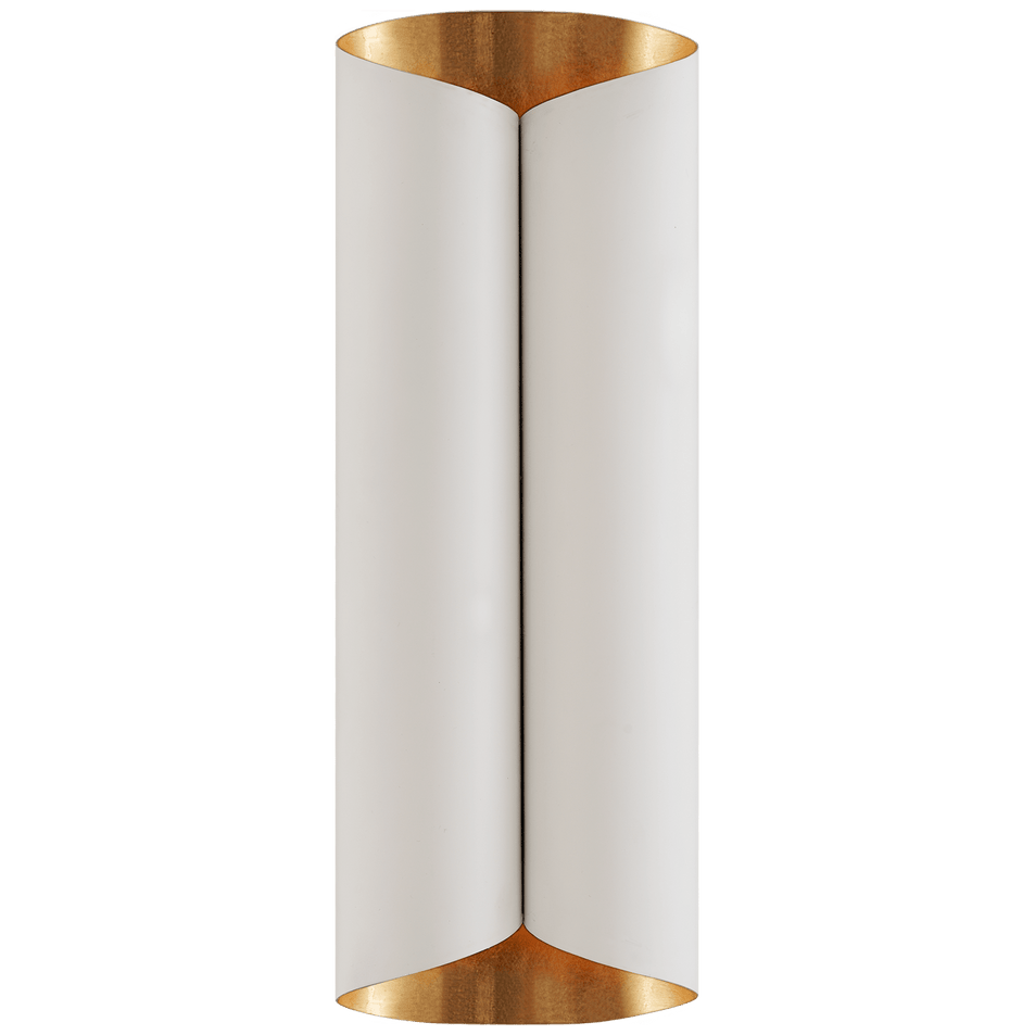 Selfoss Large Sconce in Plaster White and Gild