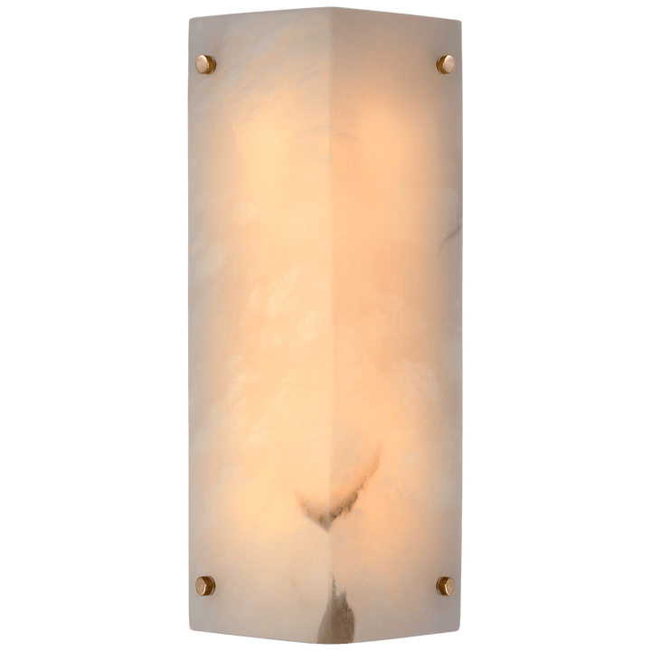 Clayton Wall Sconce in Alabster and Hand-Rubbed Antique Brass