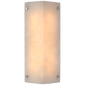 Clayton Wall Sconce in Alabaster and Polished Nickel