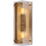 Clayton Wall Sconce in Crystal and Hand-Rubbed Antique Brass