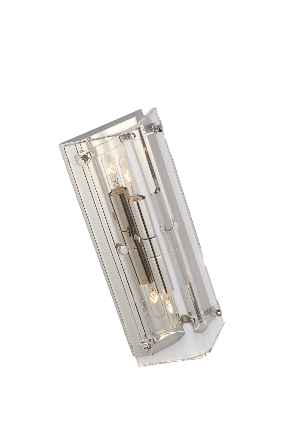 Clayton Wall Sconce in Crystal and Polished Nickel