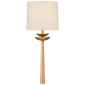 Beaumont Medium Tail Sconce in Gild with Linen Shade