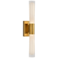 Brenta Single Sconce in Hand-Rubbed Antique Brass with White Glass
