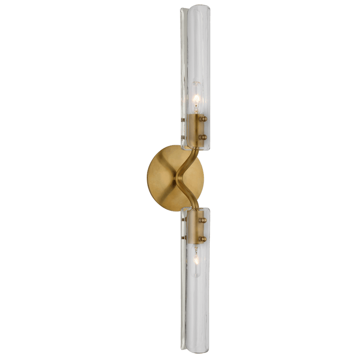 Casoria 23" Linear Sconce in Hand-Rubbed Antique Brass with Clear Glass