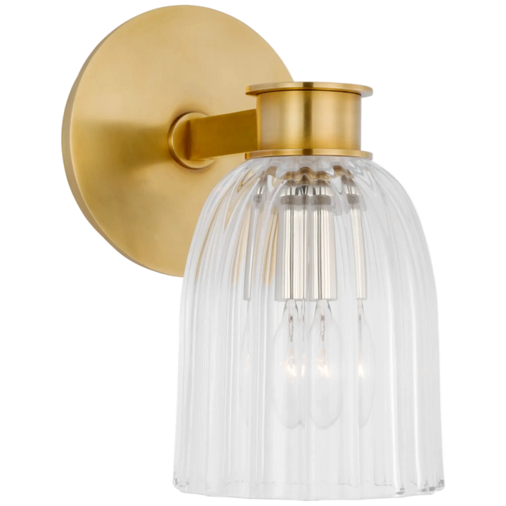 Asalea Single Sconce, a premium Bath light by VCGallery Italy. Close - up image of its design.