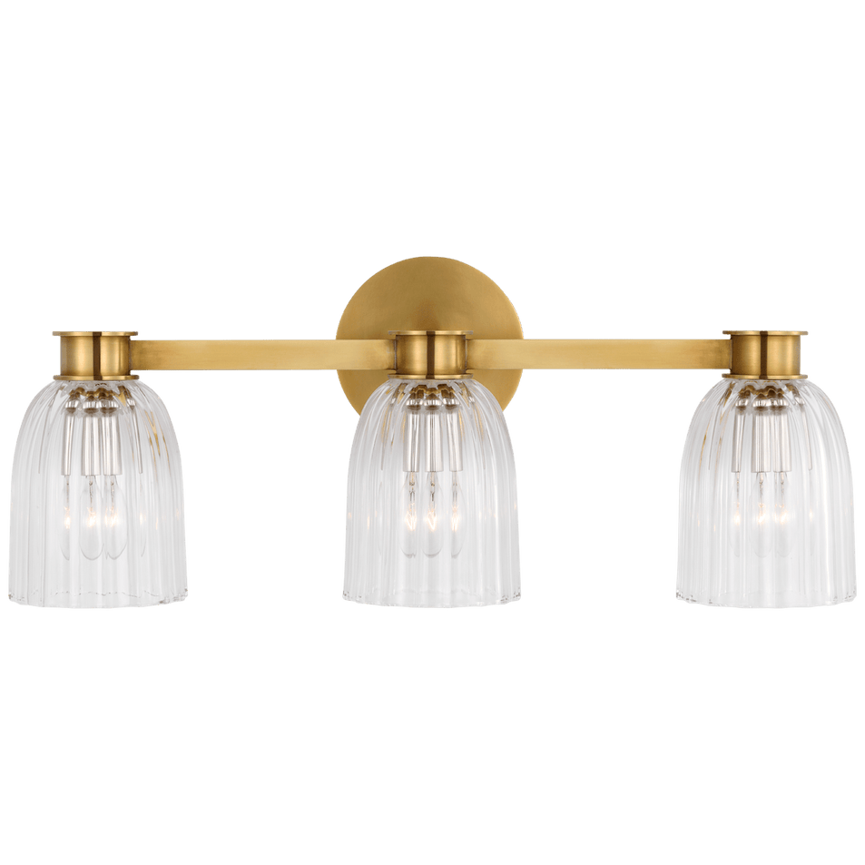 Asalea Triple Vanity Light, a premium Bath light by VCGallery Italy. Close - up image of its design.