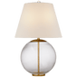 Morton Table Lamp in Clear Glass with Linen Shade