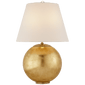 Morton Table Lamp in Gild with Linen Shade