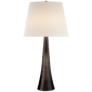 Dover Table Lamp in Aged Iron with Linen Shade