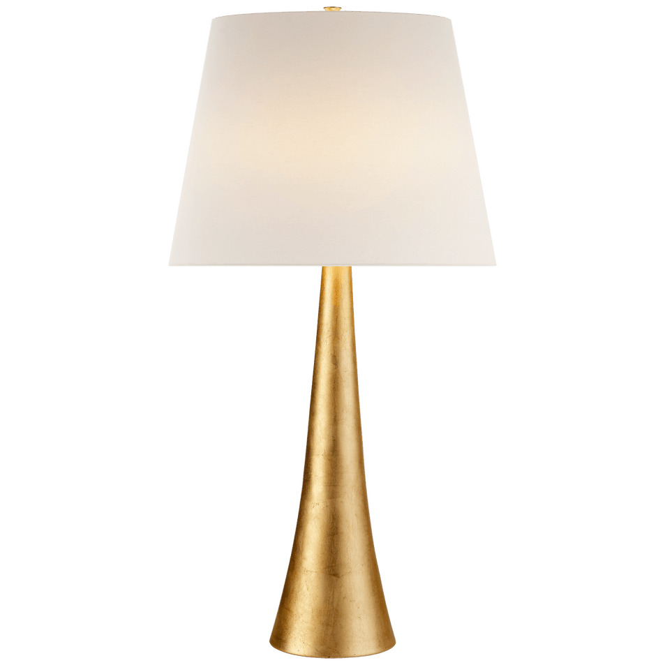 Dover Table Lamp in Gild with Linen Shade