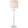 Beaumont Medium Buffet Lamp in White with Linen Shade