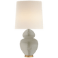Michelena Table Lamp in Shellish Grey with Linen Shade
