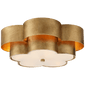 Arabelle Large Flush Mount in Gild with Frosted Acrylic