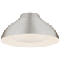 Agnes 15" Flush Mount in Burnished Silver Leaf with Soft White Glass