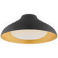 Agnes 18" Flush Mount in Matte Black with Soft White Glass