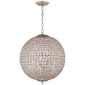 Велика сферична люстра Renwick - Burnished Silver Leaf / Кристал