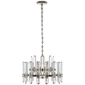 Bonnington Chandelier in Polished Nickel with Crystal