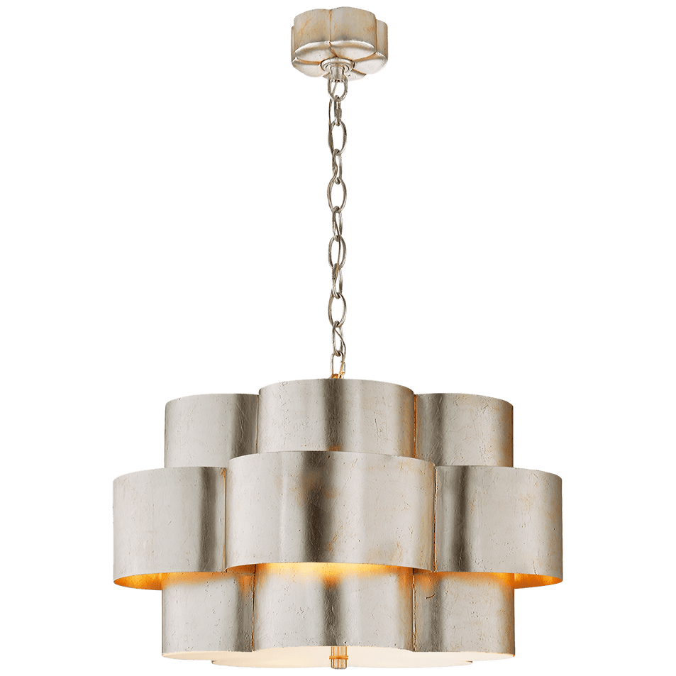 Arabelle Hanging Shade in Burnished Silver Leaf