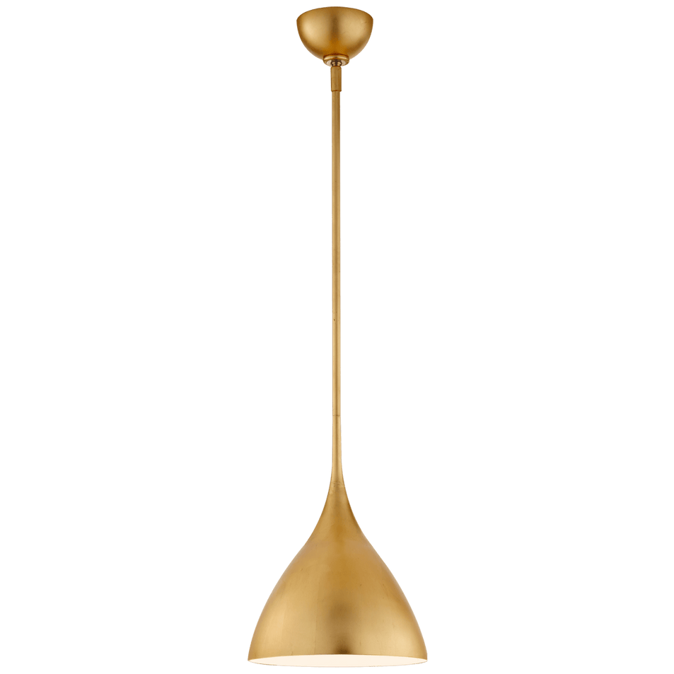 Agnes Small Pendant in Gild with White Interior