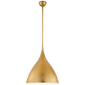 Agnes Medium Pendant in Gild with White Interior