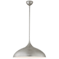 Agnes Large Pendant in Burnished Silver Leaf with White Interior