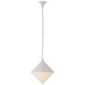Sarnen Small Pendant in Matte White with White Glass