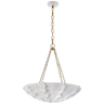 Benit Medium Sculpted Chandelier in Plaster White and Gild