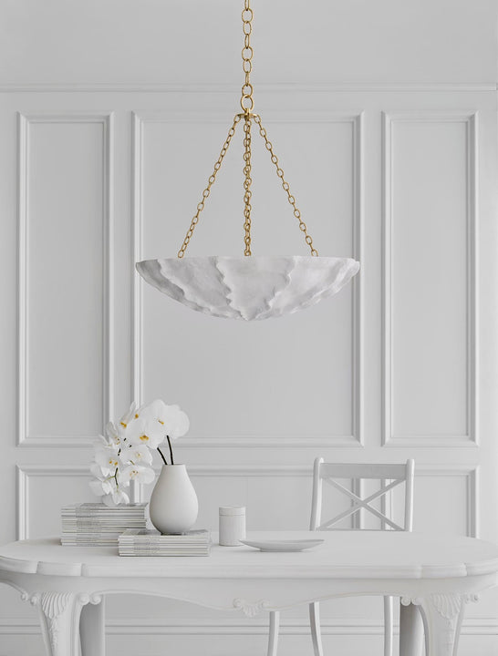 Benit Medium Sculpted Chandelier, a premium Chandelier light by Visual Comfort. Close - up image of its design.