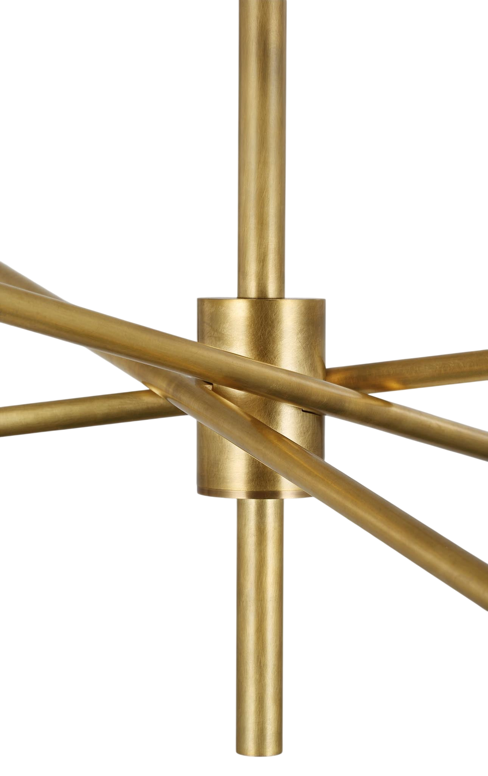Casoria XL Radial Chandelier in Hand-Rubbed Antique Brass with Clear Glass