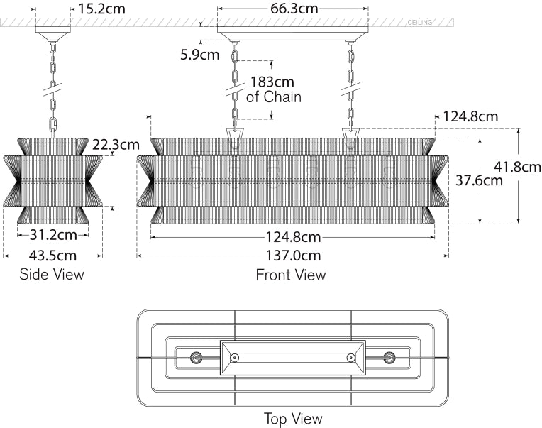 Antigua 54" Linear Креслення