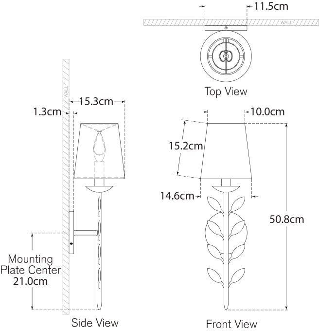 Бра Avery 20" Креслення