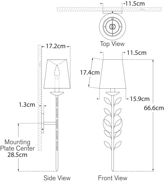 Бра Avery 26" Креслення