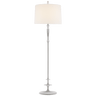 Lotus Floor Lamp in Plaster White with Linen Shade