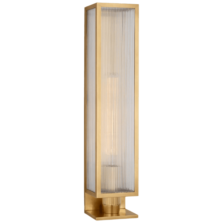 York 24" Single Box Sconce, a premium Decorative light by Visual Comfort & Co. Close - up image of its design.