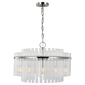 Beckett Medium Chandelier in Polished Nickel with Clear Glass