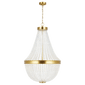 Summerhill Medium Chandelier in Burnished Brass with Clear Glass