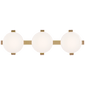 Marisol 28" Bath Bar in Soft Brass with White Glass