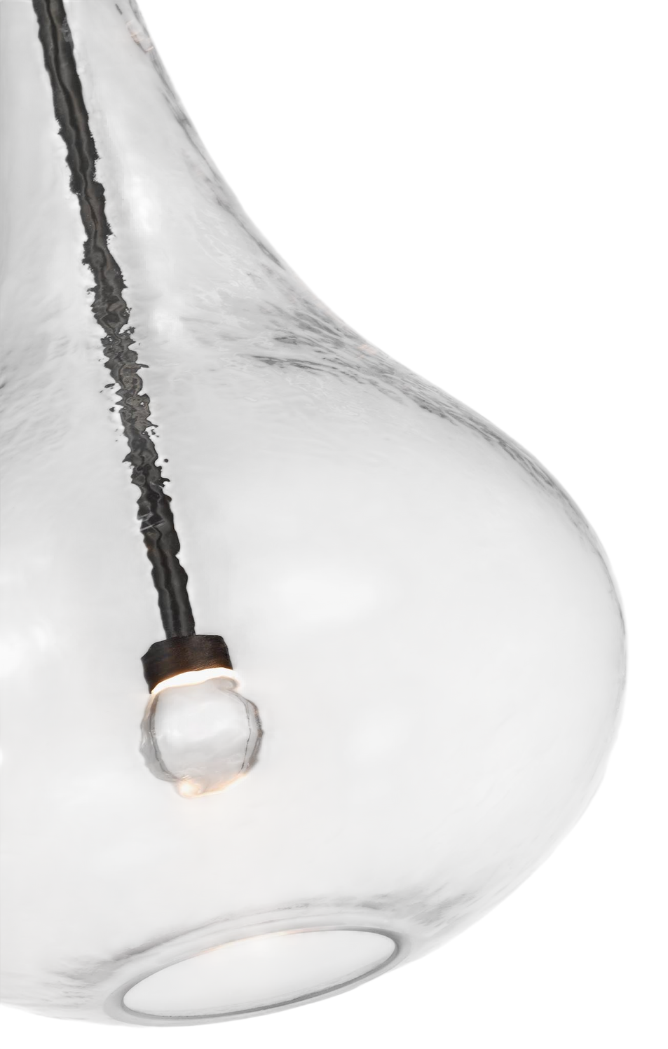 Lomme XL Chandelier in Gun Metal with Clear Glass