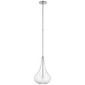 Lomme Small Pendant in Polished Nickel with Clear Glass