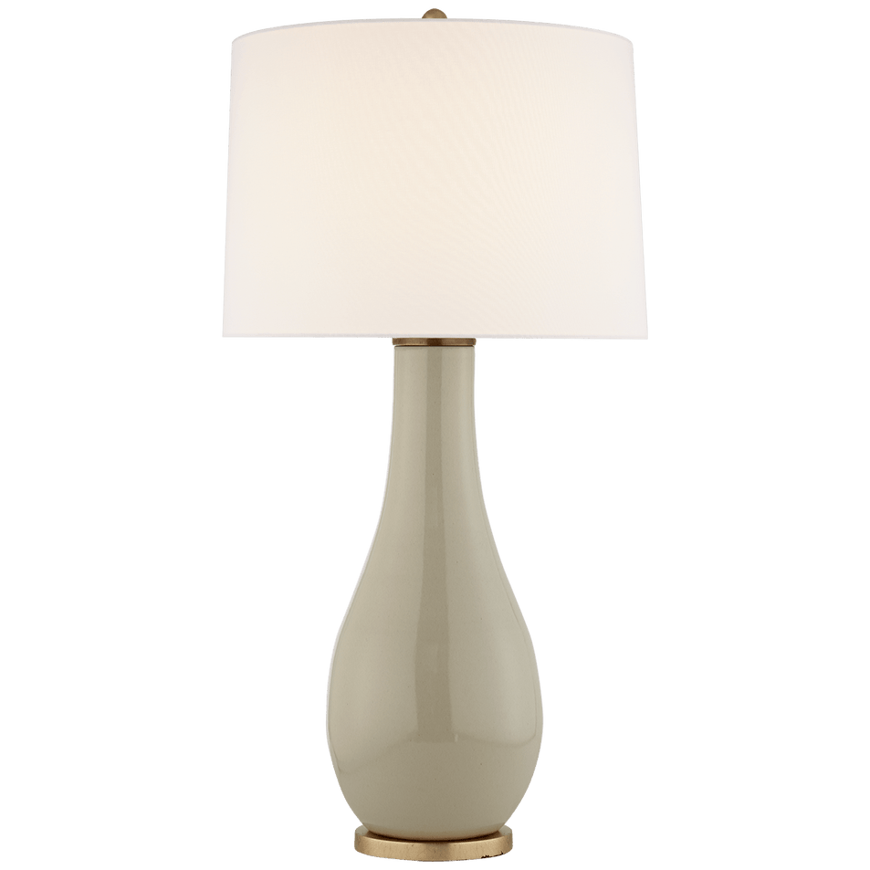 Orson Balustrade Form Table in Coconut with Linen Shade