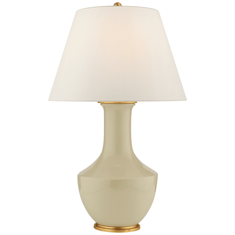 Lambay Table Lamp in Coconut with Linen Shade