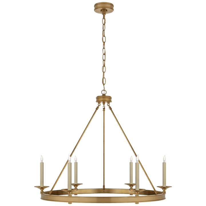 Launceton Ring Chandelier in Antique-Burnished Brass
