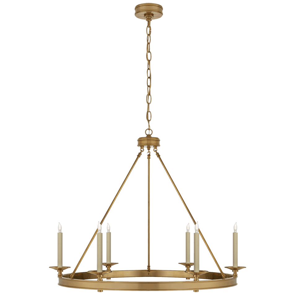 Launceton Ring Chandelier in Antique-Burnished Brass