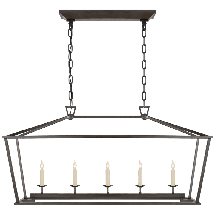 Darlana Medium Linear Lantern in Aged Iron